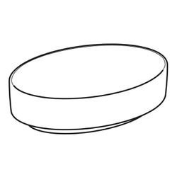 Geberit VariForm Aufsatzwaschtisch, oval, Breite 55cm, Tiefe 40cm, ohne Hahnloch, oh... GEBERIT-500771012 4025416684053 (Abb. 1)