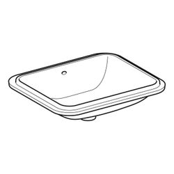 Geberit VariForm Unterbauwaschtisch, rechteckig Breite 58cm, Tiefe 49cm, ohne Hahnlo... GEBERIT-500765002 4025416302919 (Abb. 1)