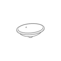 Geberit VariForm Unterbauwaschtisch oval Breite 50cm, Tiefe 46cm, ohne Hahnloch, Übe... GEBERIT-500753012 4025416773696 (Abb. 1)