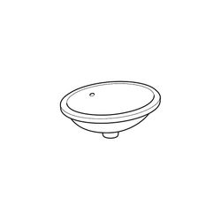 Geberit VariForm Unterbauwaschtisch oval Breite 42cm, Tiefe 42cm, ohne Hahnloch, Übe... GEBERIT-500749012 4025416771753 (Abb. 1)