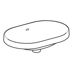 Geberit VariForm Einbauwaschtisch, elliptisch, Breite 60cm, Tiefe 40cm, ohne Hahnloc... GEBERIT-500729012 4025416560272 (Abb. 1)