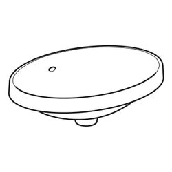 Geberit VariForm Einbauwaschtisch, oval, Breite 55cm, Tiefe 40cm, ohne Hahnloch, Übe... GEBERIT-500717012 4025416835202 (Abb. 1)