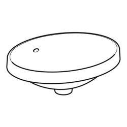 Geberit VariForm Einbauwaschtisch, oval, Breite 50cm, Tiefe 40cm, ohne Hahnloch, Übe... GEBERIT-500709012 4025416829690 (Abb. 1)