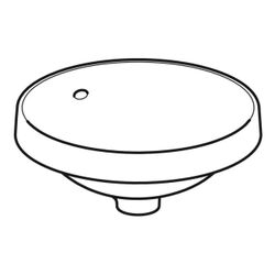 Geberit VariForm Einbauwaschtisch, rund Durchmesser 40cm, ohne Hahnloch, mit Überlau... GEBERIT-500701002 4025416301998 (Abb. 1)