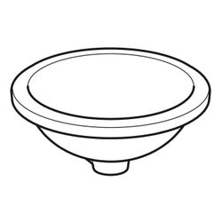 Geberit VariForm Unterbauwaschtisch, rund Außendurchmesser 40,5cm, ohne Hahnloch, oh... GEBERIT-500747002 4025416302650 (Abb. 1)