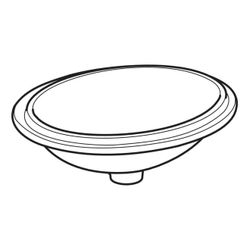 Geberit VariForm Unterbauwaschtisch, oval Außendurchmesser49,5x42cm, ohne Hahnloch, ... GEBERIT-500751002 4025416302711 (Abb. 1)