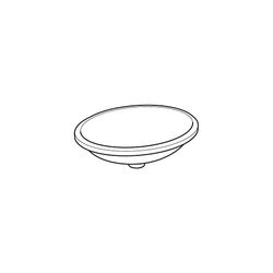 Geberit VariForm Unterbauwaschtisch, oval Breite 56cm, Tiefe 46cm, ohne Hahnloch, oh... GEBERIT-500755002 4025416302773 (Abb. 1)