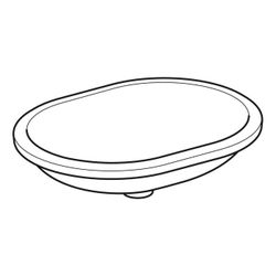 Geberit VariForm Unterbauwaschtisch elliptisch Tiefe 49cm, ohne Hahnloch, ohne Überl... GEBERIT-500759012 4025416678014 (Abb. 1)