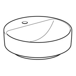 Geberit VariForm Aufsatzwaschtisch rund, mit Hahnlochbank Durchmesser 45cm, Hahnloch... GEBERIT-500770012 4025416683582 (Abb. 1)