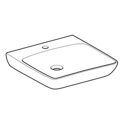 Geberit Renova Comfort Waschtisch barrierefrei, Breite 55cm, Tiefe 55cm, Hahnloch mi... GEBERIT-258557000 4022009344004 (Abb. 1)