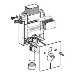 Geberit Kombifix Element für Wand-WC 82cm, mit Omega Unterputzspülkasten 12cm... GEBERIT-110000001 4025416301707 (Abb. 1)