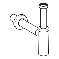 Geberit Tauchrohrgeruchsverschluss für Waschbecken, Abgang horizontal Außendurchmess... GEBERIT-151034211 4025416706328 (Abb. 1)