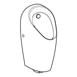 Geberit Selva Urinal mit integrierter Steuerung, Batterie Zulauf hinten, Weiß... GEBERIT-116083001 4025416530312 (Abb. 1)