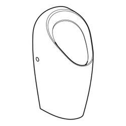 Geberit Selva Urinal wasserlos, Weiß... GEBERIT-116081001 4025416530138 (Abb. 1)