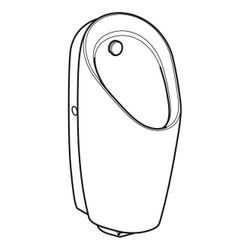 Geberit Preda Urinal mit integrierter Steuerung, Generatorbetrieb Zulauf hinten, Wei... GEBERIT-116074001 4025416529903 (Abb. 1)