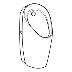 Geberit Preda Urinal für Unterputzsteuerung Zulauf hinten, Weiß... GEBERIT-116070001 4025416529033 (Abb. 1)