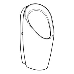 Geberit Preda Urinal wasserlos, Weiß... GEBERIT-116071001 4025416529798 (Abb. 1)