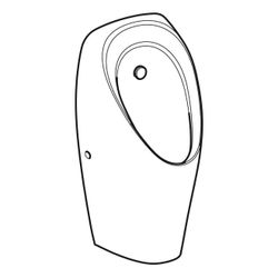 Geberit Tamina Urinal für Unterputzsteuerung Zulauf hinten, Weiß... GEBERIT-116140001 4025416696018 (Abb. 1)