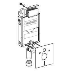 Geberit Kombifix Element für Wand-WC 108cm, mit Sigma Unterputzspülkasten 12cm... GEBERIT-110300005 4025416733881 (Abb. 1)