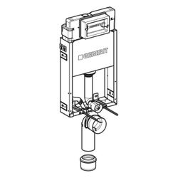 Geberit KombifixBasic Element für Wand-WC 108cm, mit Delta Unterputzspülkasten 12cm... GEBERIT-110100001 4025416799856 (Abb. 1)