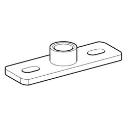 Geberit Grundplatte rechteckig, Zweiloch, mit Gewindemuffe G 1 1/2", 362869261... GEBERIT-362869261 4025410646125 (Abb. 1)