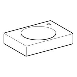 Geberit Preciosa 2 Handwaschbecken, 40x10,5x28cm, Hahnloch rechts, ohne Überlauf, We... GEBERIT-273240000 4022009311389 (Abb. 1)