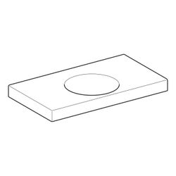 Geberit Preciosa 2 Waschtisch mit Ablagefläche, Breite 90cm, Tiefe 50cm, ohne Hahnlo... GEBERIT-123291600 4022009319675 (Abb. 1)