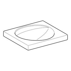 Geberit Preciosa Waschtisch mit Ablagefläche, Breite 60cm, Tiefe 55cm, ohne Hahnloch... GEBERIT-253240000 4022009053951 (Abb. 1)