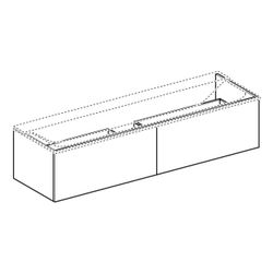 Geberit Xeno2 Unterschrank für Waschtisch aus Mineralwerkstoff 2 Schubladen, 159,5x3... GEBERIT-500346431 4025416356301 (Abb. 1)
