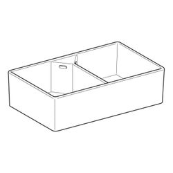 Geberit Publica Mehrzweckbecken mit zwei Becken und Überlauf 90x25x56cm... GEBERIT-350490000 4022009077650 (Abb. 1)