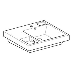 Geberit Bambini Waschtisch mit seitlichem Schwammbecken, 60x16,3x55cm... GEBERIT-162700000 4022009011708 (Abb. 1)
