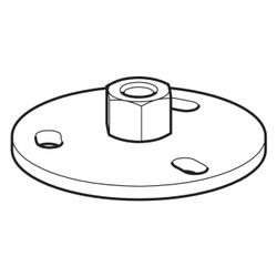 Geberit Grundplatte rund, Dreiloch, M10, Stahl, verzinkt, 362837261... GEBERIT-362837261 4025416023944 (Abb. 1)