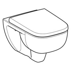 Geberit Renova Plan Set Wand-WC Tiefspüler, TurboFlush, mit WC-Sitz Tiefe 54cm, Weiß... GEBERIT-503152001 4064746083907 (Abb. 1)