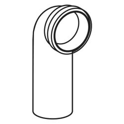 Geberit PE Anschlussbogen 90 Grad für Wand-WC, mit Erweiterung, D 110mm, D1 90mm... GEBERIT-367925161 4025416033158 (Abb. 1)