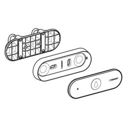 Geberit Fernbetätigung für 1-Mengen-Spülung, Bluetooth, Weiß-alpin, 115707001... GEBERIT-115707001 4064746082078 (Abb. 1)