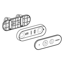 Geberit Fernbetätigung für 2-Mengen-Spülung, Bluetooth, Weiß-alpin, 115708001... GEBERIT-115708001 4064746082085 (Abb. 1)