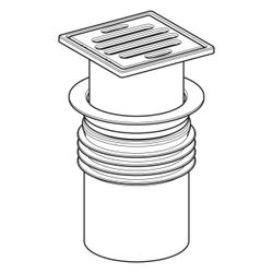 Geberit Bodenablauf Varino, 1,1l/s, 10x10cm, PP, Edelstahl 304, 388060001... GEBERIT-388060001 4064746094064 (Abb. 1)
