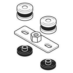 Geberit Grundplatte, rechteckig, Zweiloch, G 1/2", 12x4x3,5cm, 359146261... GEBERIT-359146261 4025416438823 (Abb. 1)