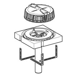Geberit Pluvia Dachwassereinlauf Maximale Ablaufleistung 12l/s... GEBERIT-359107001 4025410162915 (Abb. 1)