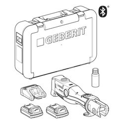 Geberit ACO 203plus Pressgerät Typ 2 im Koffer, 230V/50-60 Hz Steckertyp CEE 7/16 Le... GEBERIT-691218P12 4025416285830 (Abb. 1)