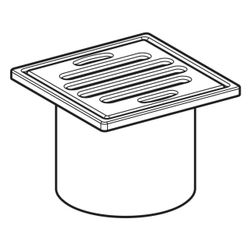 Geberit Aufsatz mit Rostträger für Steckablauf, 10x10cm, 246324001... GEBERIT-246324001 4064746094149 (Abb. 1)