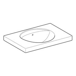 Geberit Preciosa Waschtisch mit Ablagefläche, Breite 80cm, Tiefe 55cm, ohne Hahnloch... GEBERIT-124282600 4022009232189 (Abb. 1)