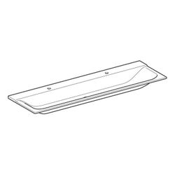 Geberit Xeno2 Möbelwaschtisch, Breite 160cm, Tiefe 48cm, Hahnloch links, rechts, ohn... GEBERIT-500279001 4025416357872 (Abb. 1)
