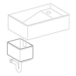 Geberit Publica Gipsfangbecken Unterteil, 25x21x35cm... GEBERIT-362512000 4022009080551 (Abb. 1)