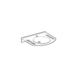 Geberit Publica Waschtisch rundes Design, Ausschnitten, barrierefrei, B 60cm T 55cm ... GEBERIT-402160016 4022009330038 (Abb. 1)