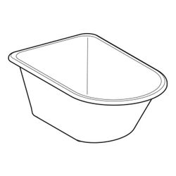Geberit Bambini asymmetrische Badewanne, Breite 47cm, Alpinweiß... GEBERIT-406010016 4022009295849 (Abb. 1)
