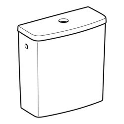 Geberit Renova Aufputzspülkasten aufgesetzt, eckiges Design, 2-Mengen-Spülung, Wasse... GEBERIT-227780600 4022009353600 (Abb. 1)