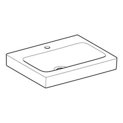 Geberit iCon Waschtisch, Breite 60cm, Tiefe 48,5cm, Hahnloch mittig, ohne Überlauf, ... GEBERIT-124062000 4022009367799 (Abb. 1)