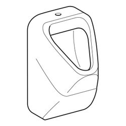 Geberit Alivio Urinal Zulauf von oben, Tiefe 34cm, Abgang nach hinten oder nach unte... GEBERIT-238150600 4022009330380 (Abb. 1)
