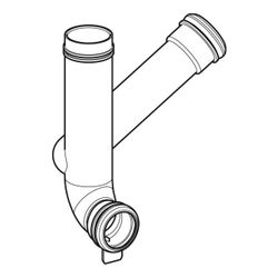 Geberit Spülbogen mit Abzweig für Geruchsabsaugung... GEBERIT-243967001 4025416425779 (Abb. 1)